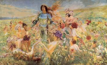 Georges Antoine Rochegrosse : The Knight of the Flowers
